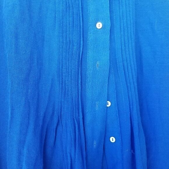 FEVER SLEEVELESS BLUE PLEATED TOP. SIZE S - Picture 6 of 12